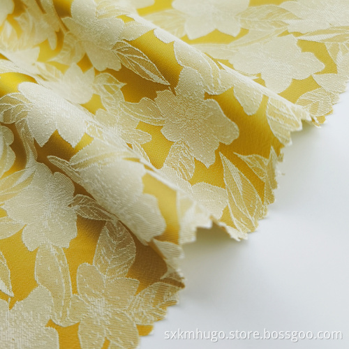 polyester floral brocade satin jacquard fabric